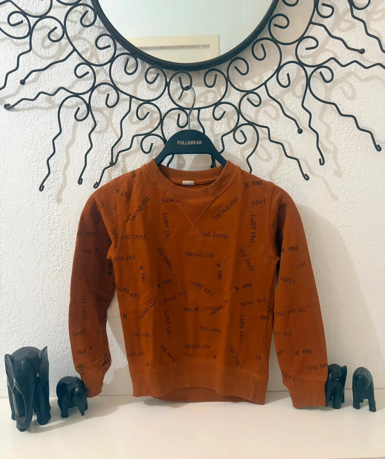Sweat Zeeman Marron Terre Cuite À Messages Positifs "Live Simple" - Taille 7-8 Ans – photo 2